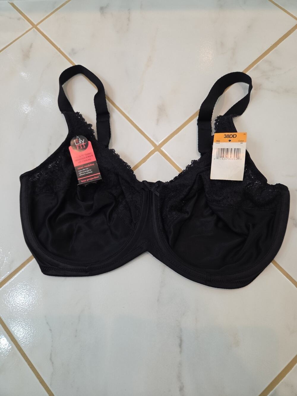 Lilyette Dreamwire Minimizer Underwire Bra 38DD Black #0428 New with tags